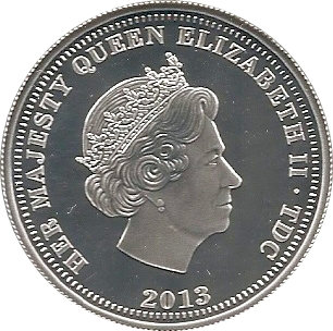 Tristan da Cunha 1 Crown - Elizabeth II Four Heraldic Beasts - the Stag obverse