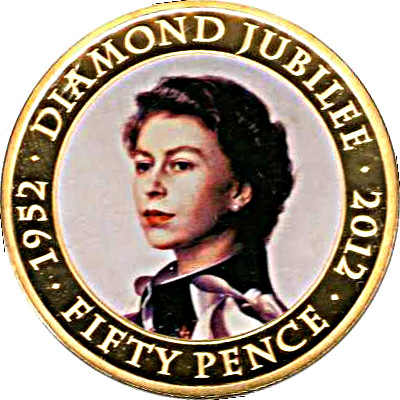 Guernsey 50 Pence - Elizabeth II Diamond Jubilee