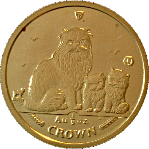 Isle of Man ⅕ Crown - Elizabeth II Himalaya Cat