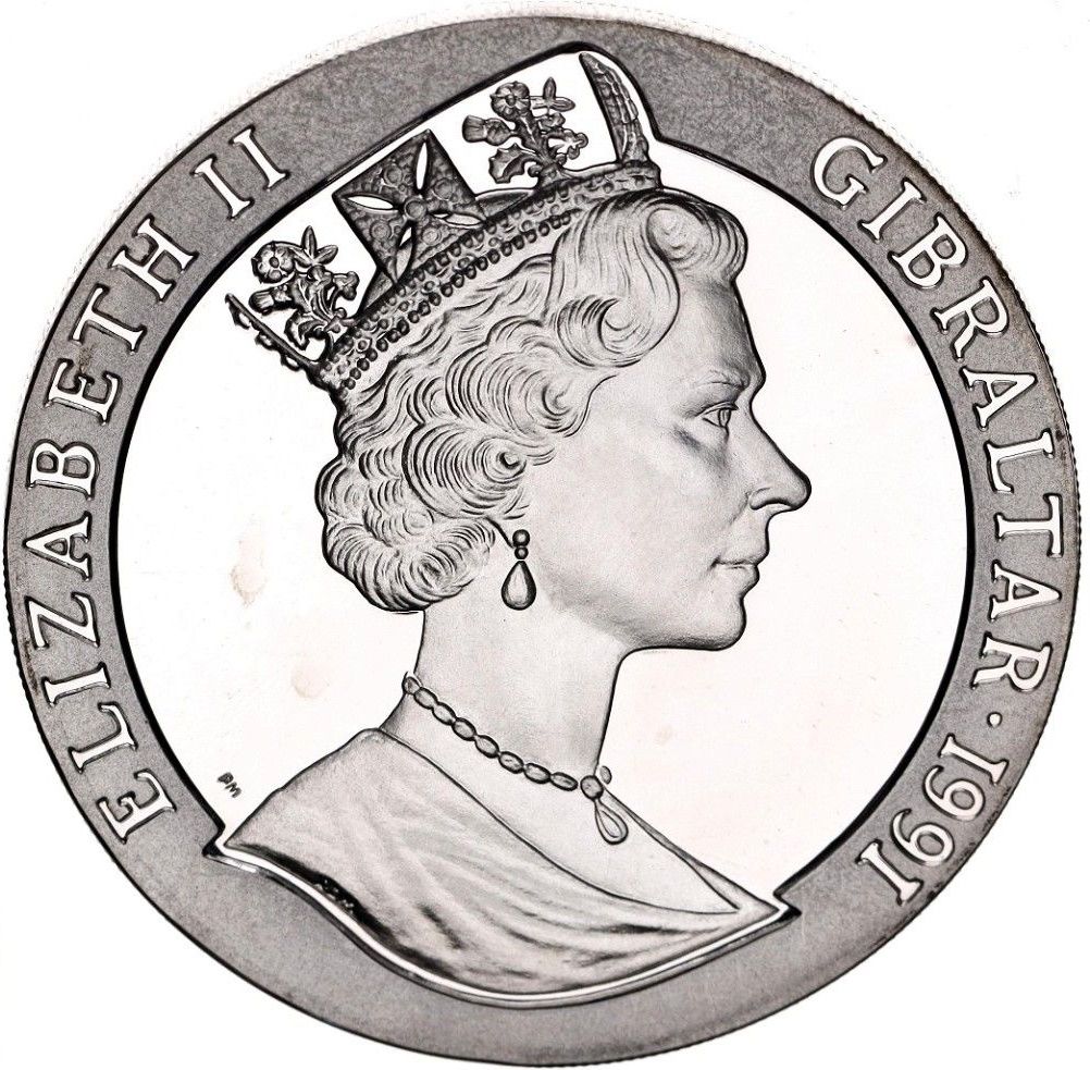 Gibraltar 1 Crown - Elizabeth II Rotary Club of Gibraltar obverse