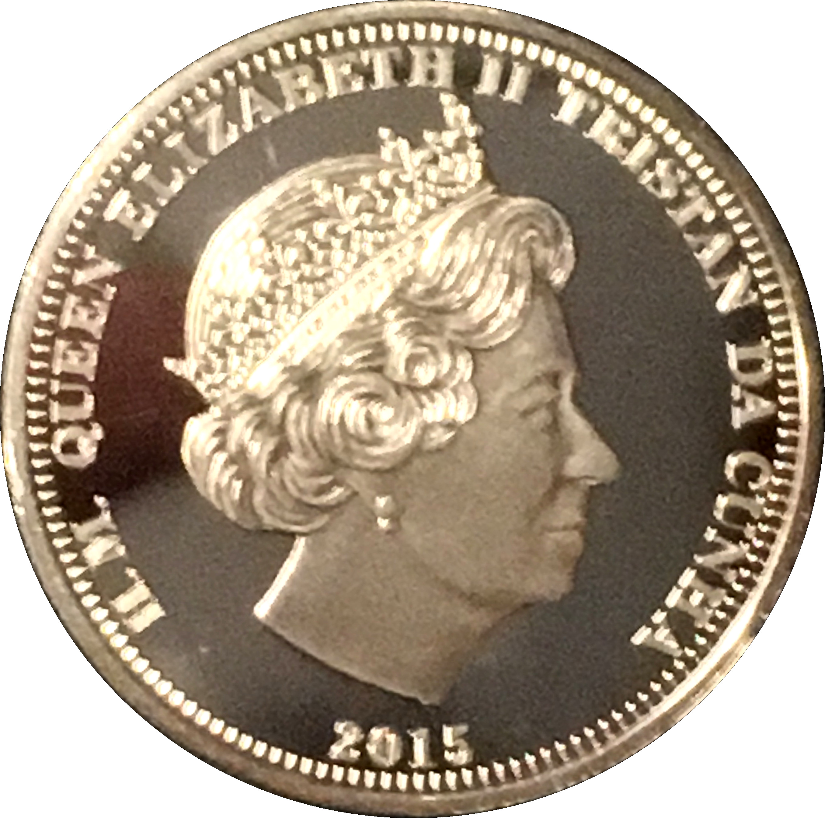 Tristan da Cunha 1 Crown - Elizabeth II Duke and Duchess of Cambridge obverse