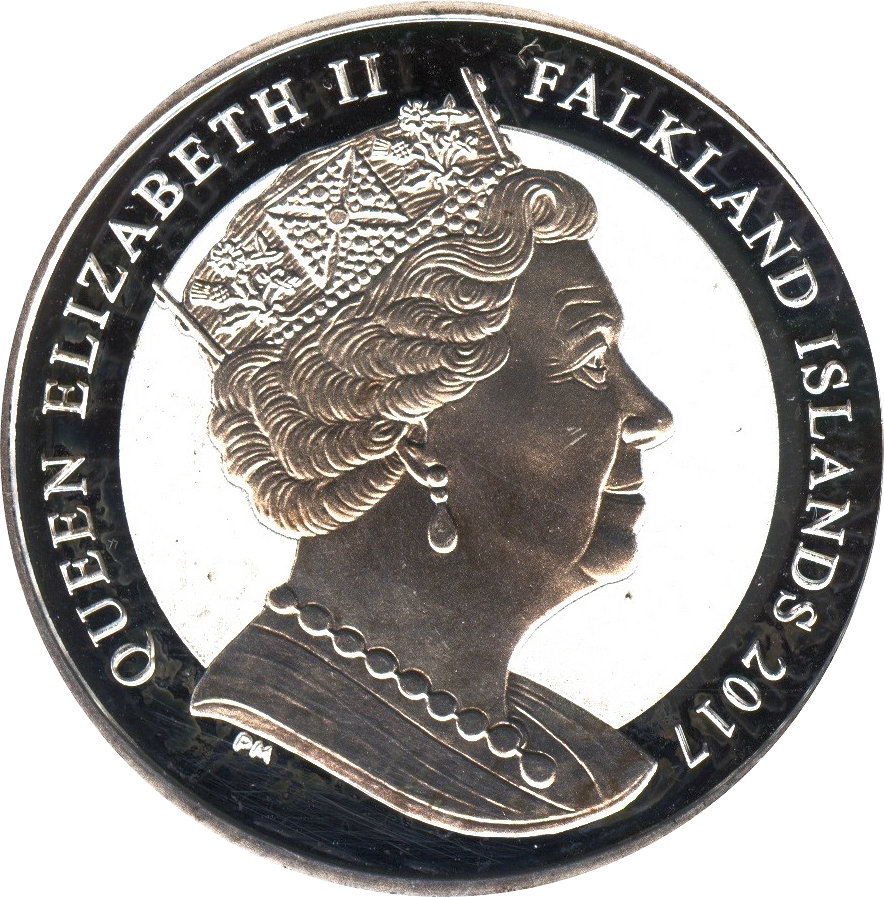 Falkland Islands 1 Crown - Elizabeth II Britannia with legend obverse