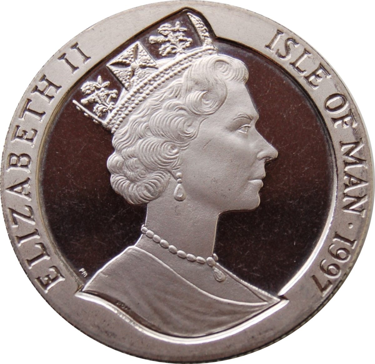 Isle of Man 1 Crown - Elizabeth II Year of the Ox obverse