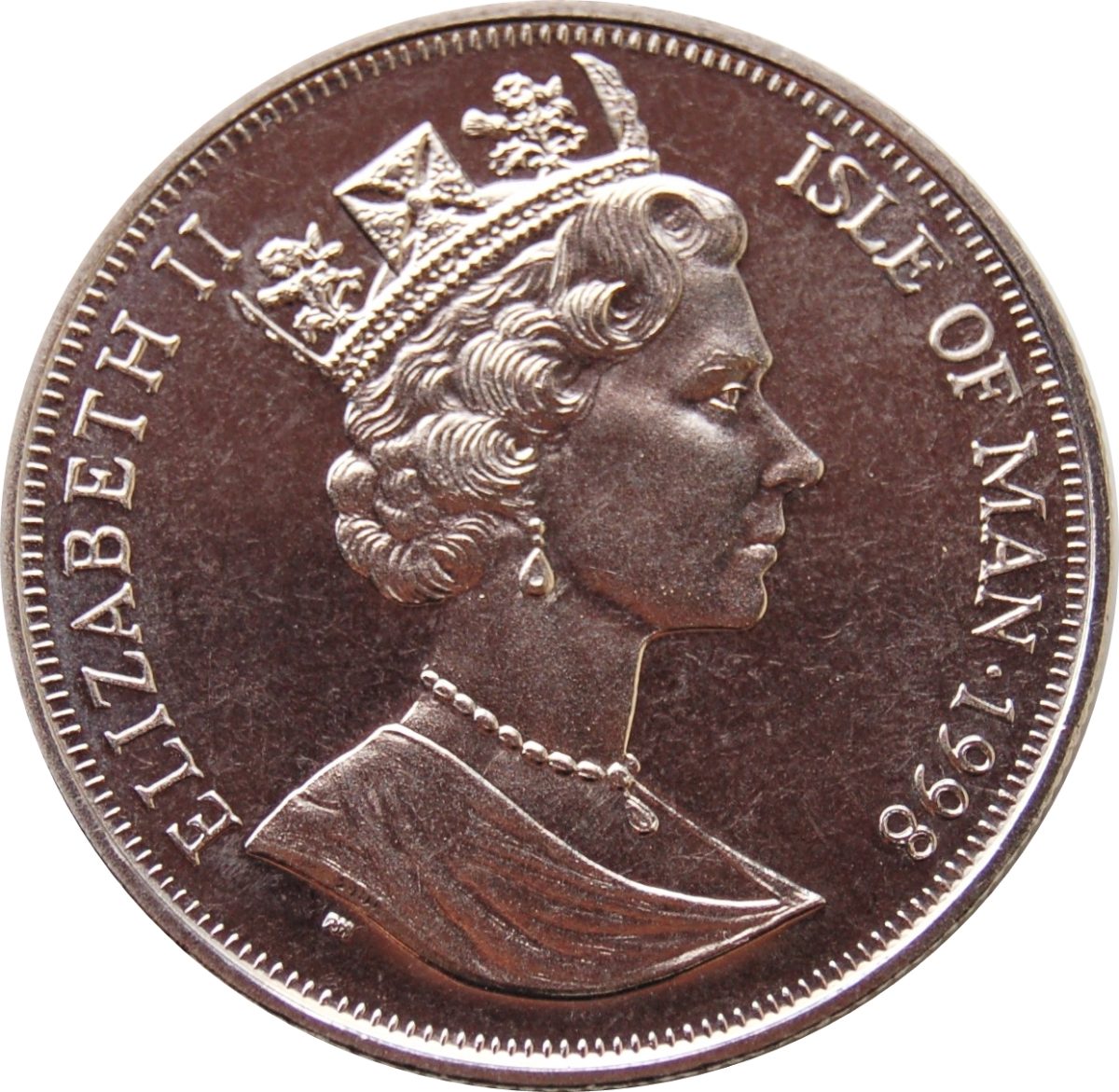 Isle of Man 1 Crown - Elizabeth II Vasco da Gama obverse