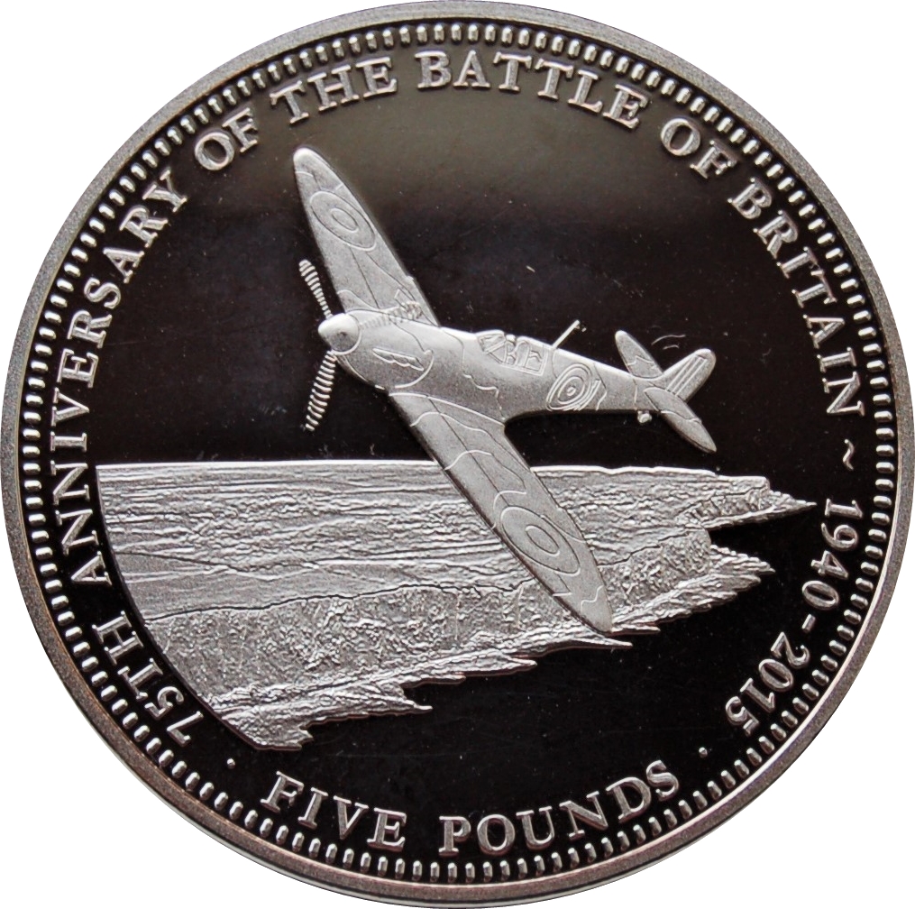 Tristan da Cunha 5 Pounds - Elizabeth II 75 Years of the Battle of Britain