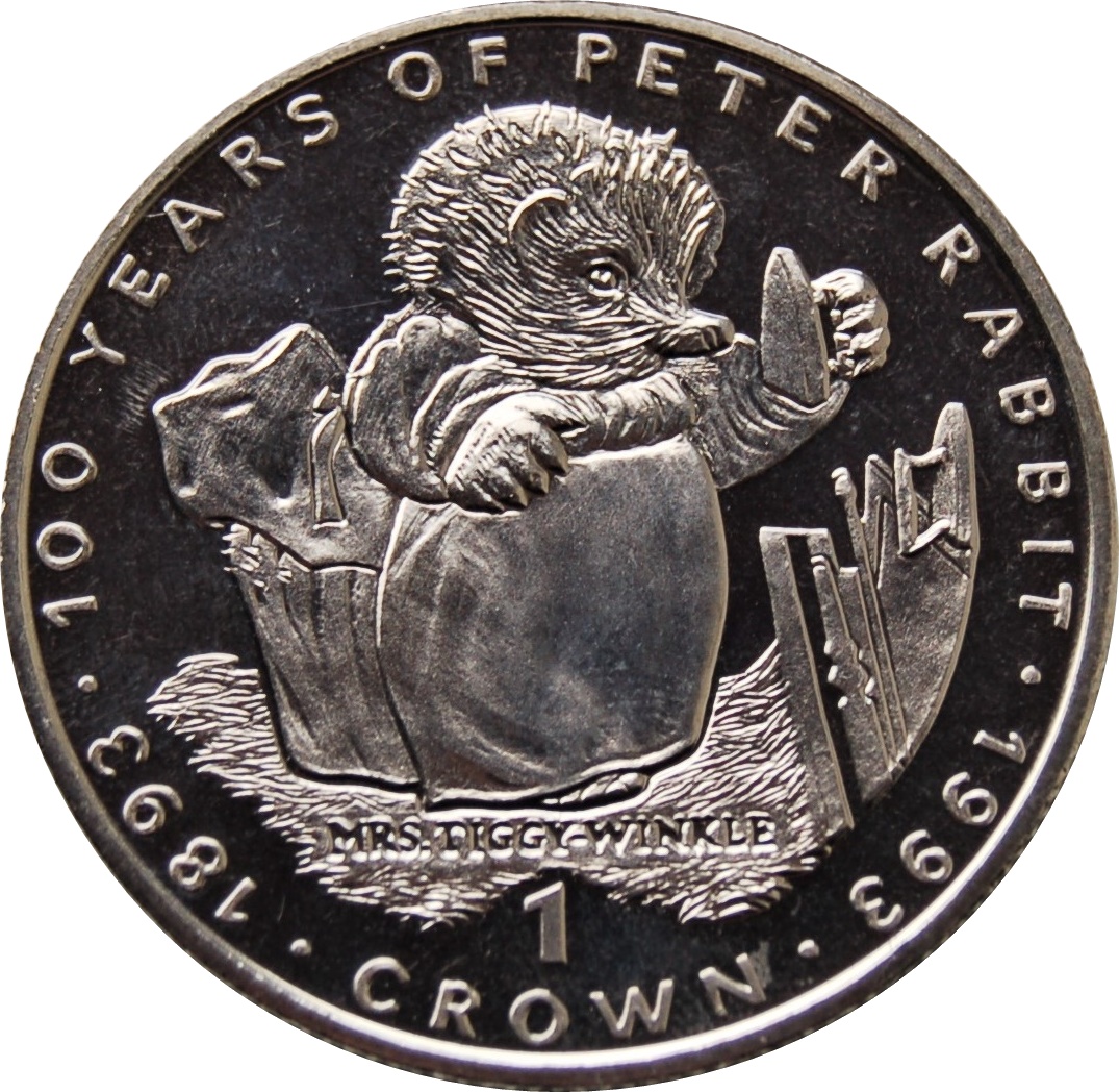 Gibraltar 1 Crown - Elizabeth II Mrs. Tiggy Winkle reverse