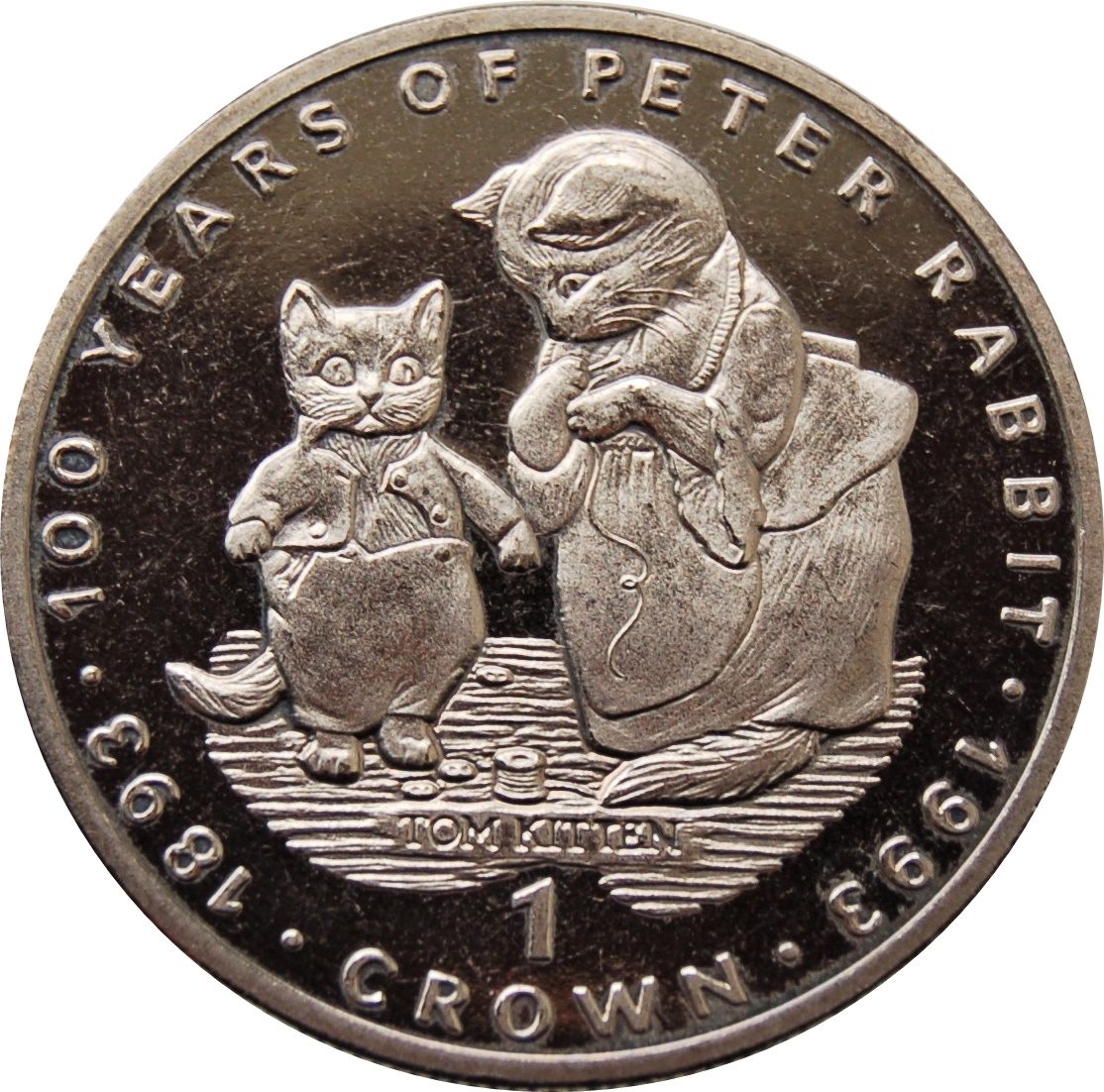 Gibraltar 1 Crown - Elizabeth II Tom Kitten reverse