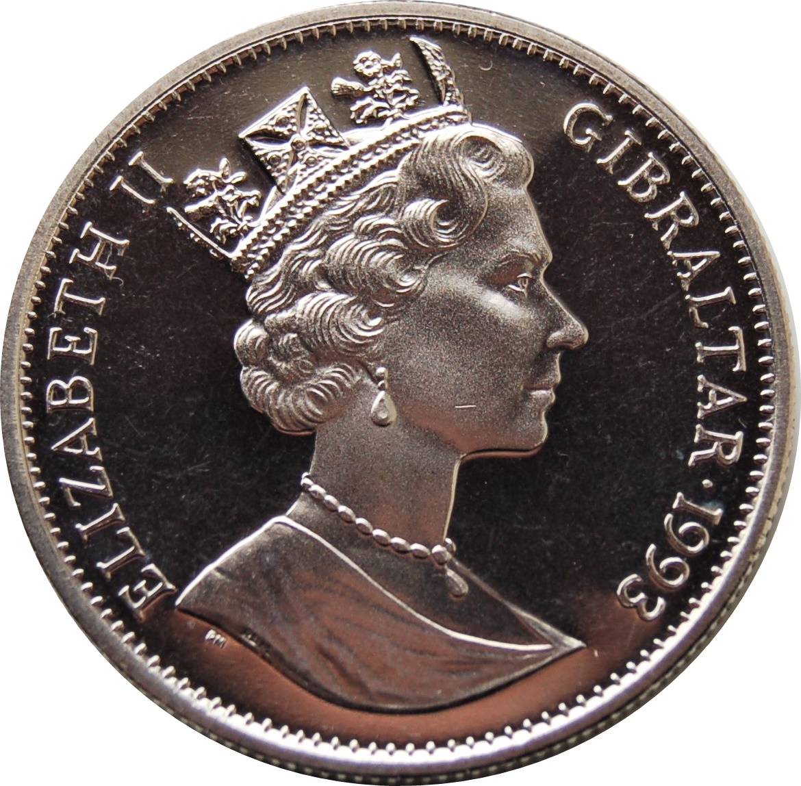 Gibraltar 1 Crown - Elizabeth II Jemima Puddle-Duck obverse