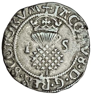 Scotland 1 Bawbee - James V 3rd Coinage obverse