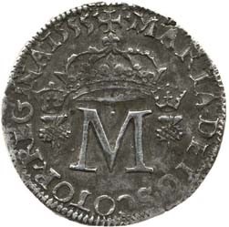 Scotland 1 Testoon - Mary I 1st Period, Type II obverse
