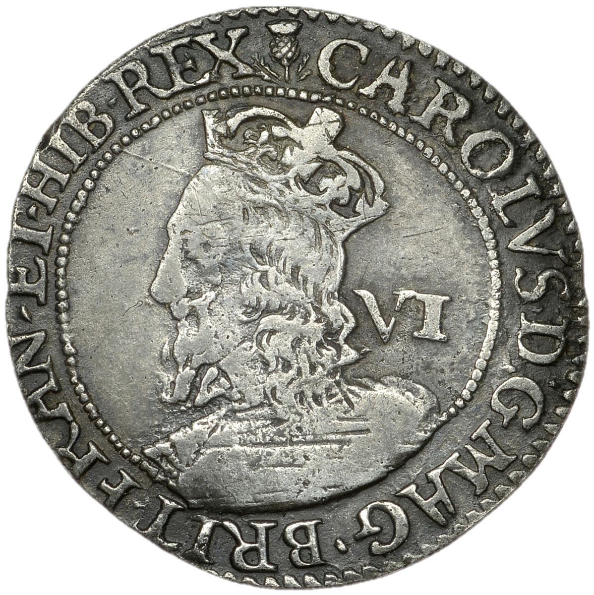 Scotland 6 Shillings - Charles I 3rd Coinage, 4th Issue obverse