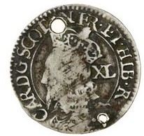 Scotland 40 Pence - Charles I 3rd Coinage, 1st Issue obverse
