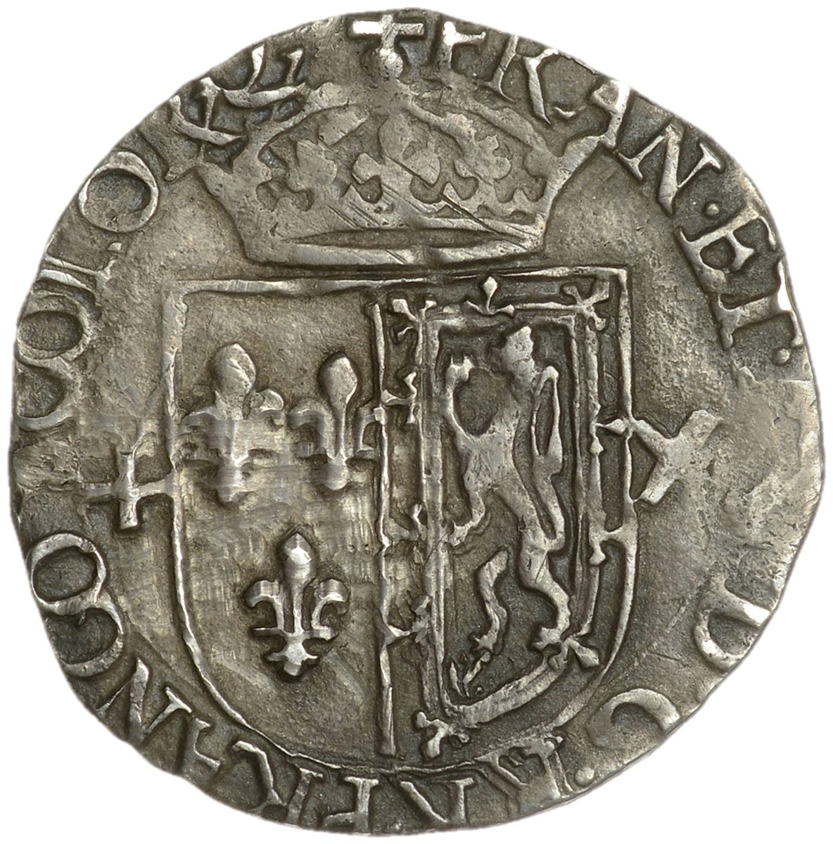 Scotland ½ Testoon - Francis and Mary 2nd Period, Type II obverse
