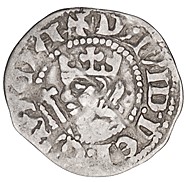 Scotland ½ Penny - David II 1st Coinage, 1st Issue obverse