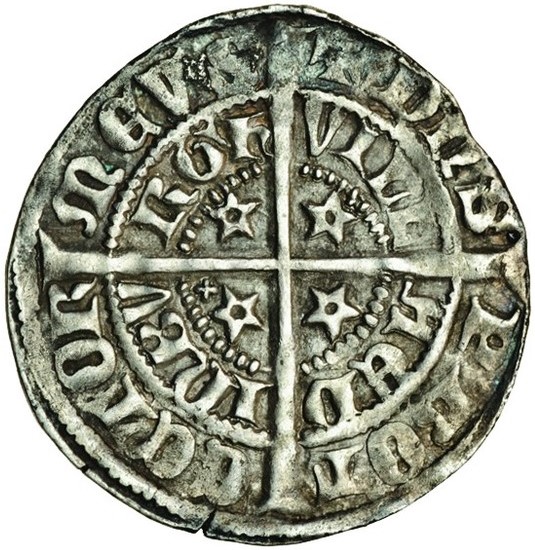 Scotland ½ Groat - David II 2nd Coinage, Class B