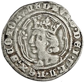 Scotland 1 Groat - David II 2nd Coinage, Class B obverse