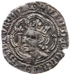 Scotland ½ Groat - David II 3rd Coinage obverse