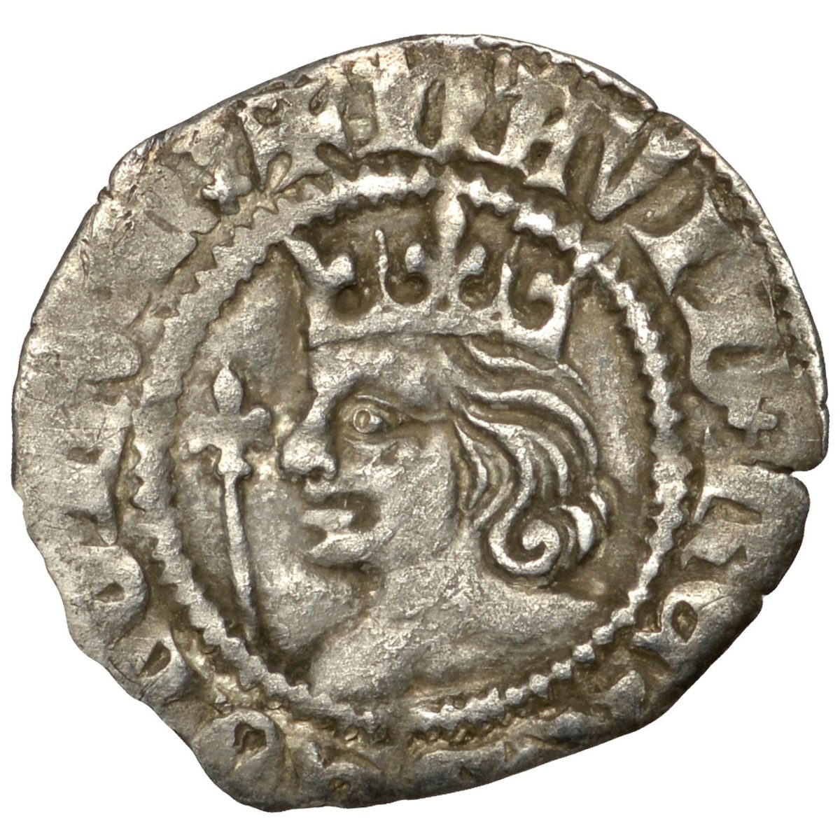 Scotland 1 Penny - David II 2nd Coinage, Class B obverse