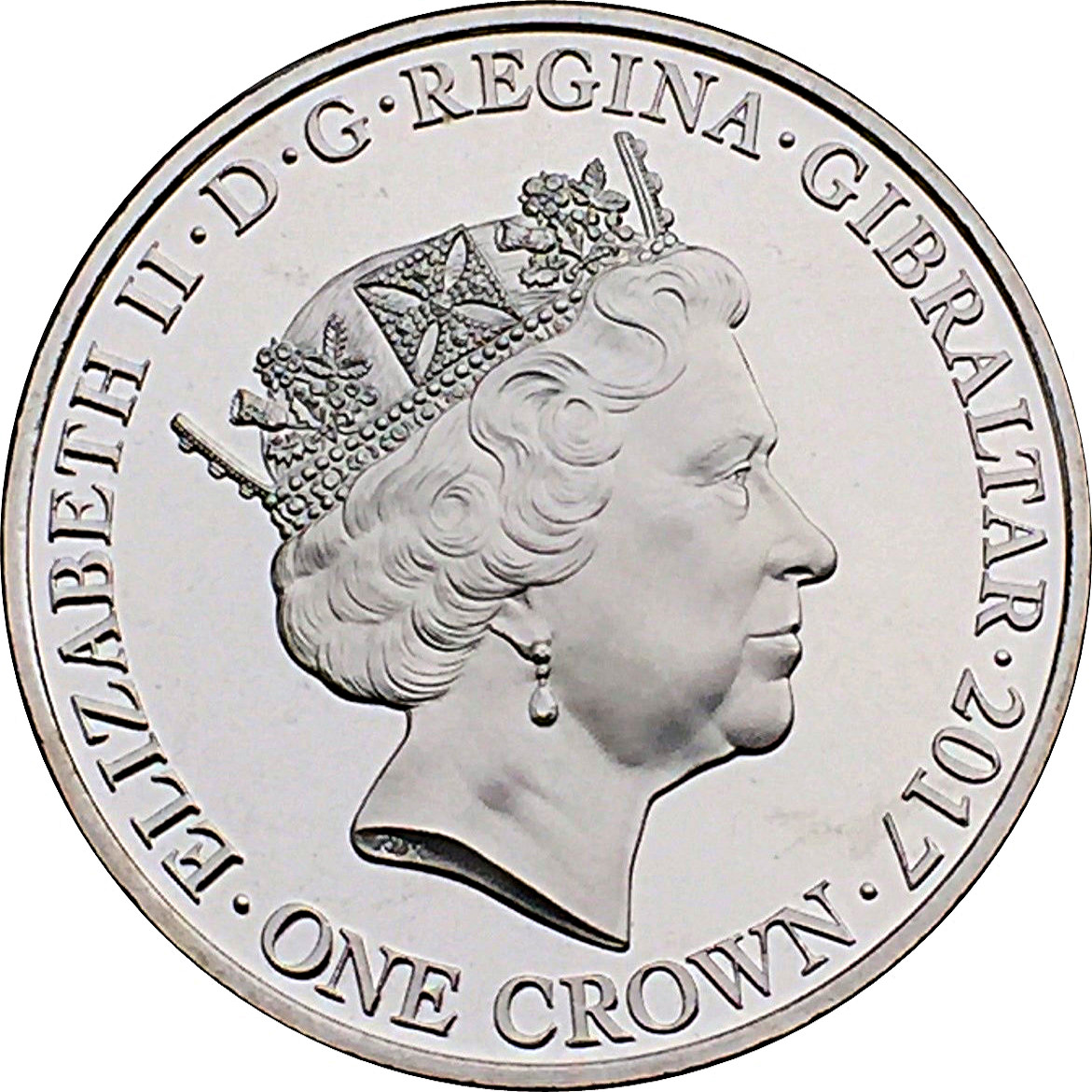 Gibraltar 1 Crown - Elizabeth II The Battle of Ypres obverse