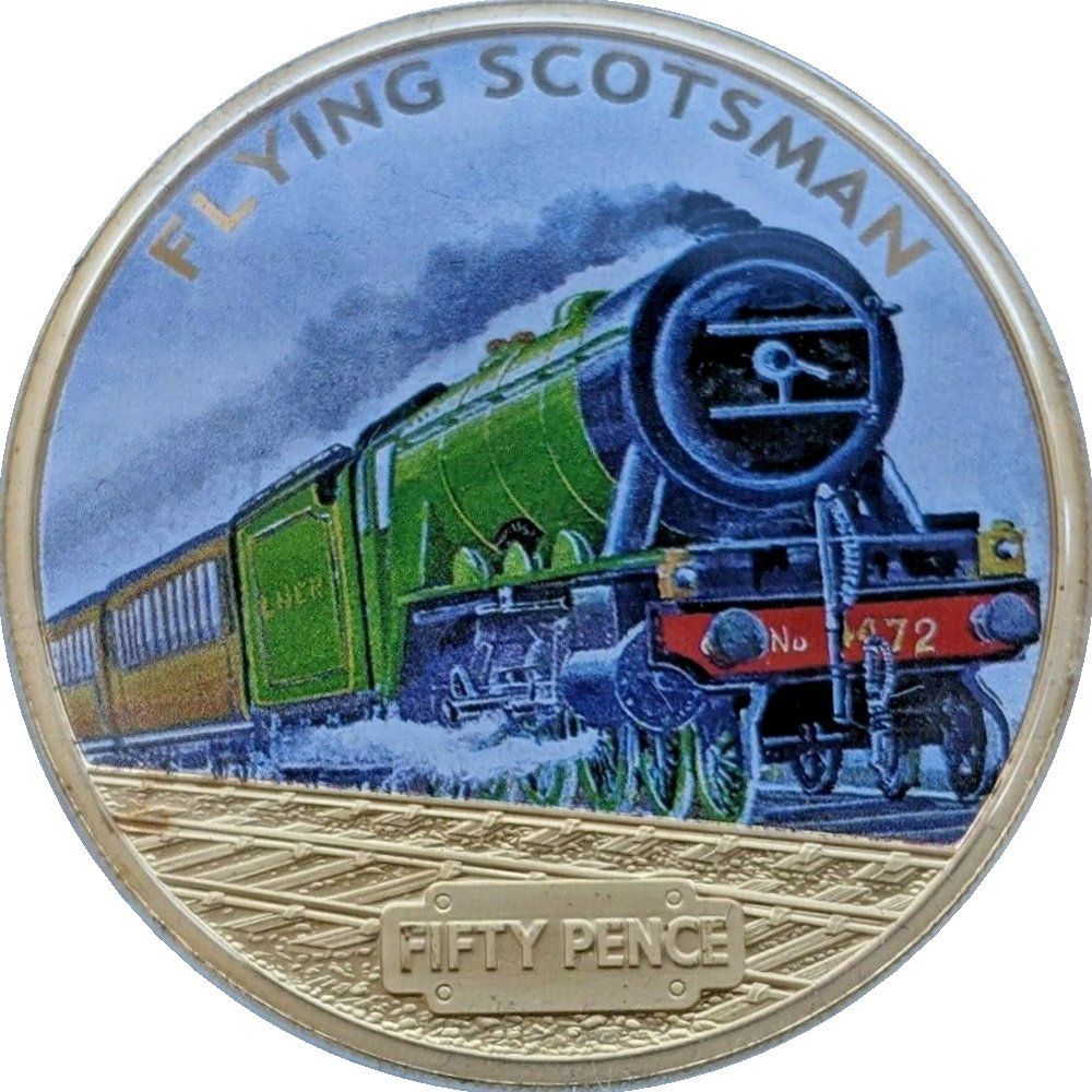 Guernsey 50 Pence - Elizabeth II Flying Scotsman