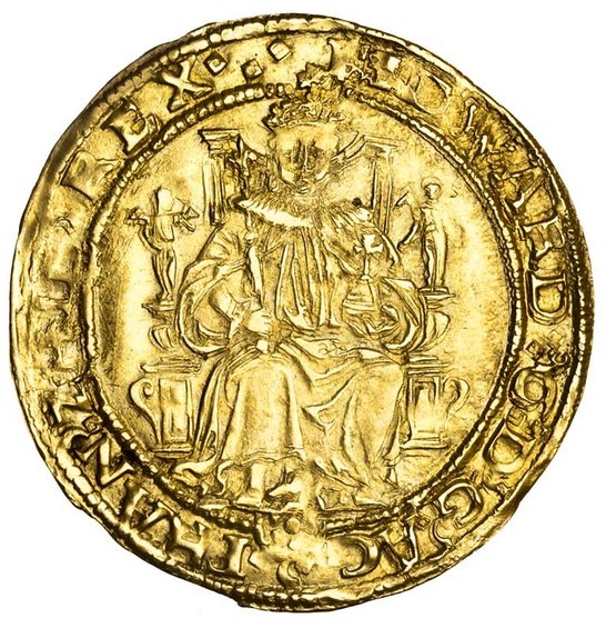 ½ Sovereign - Edward VI 1st period obverse