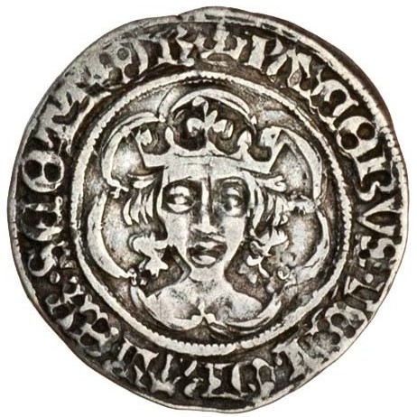 Scotland ½ Groat - James IV Light Coinage, Type III obverse