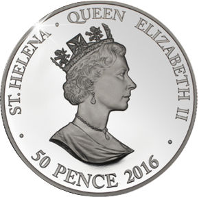 Saint Helena 50 Pence - Elizabeth II East India Company obverse