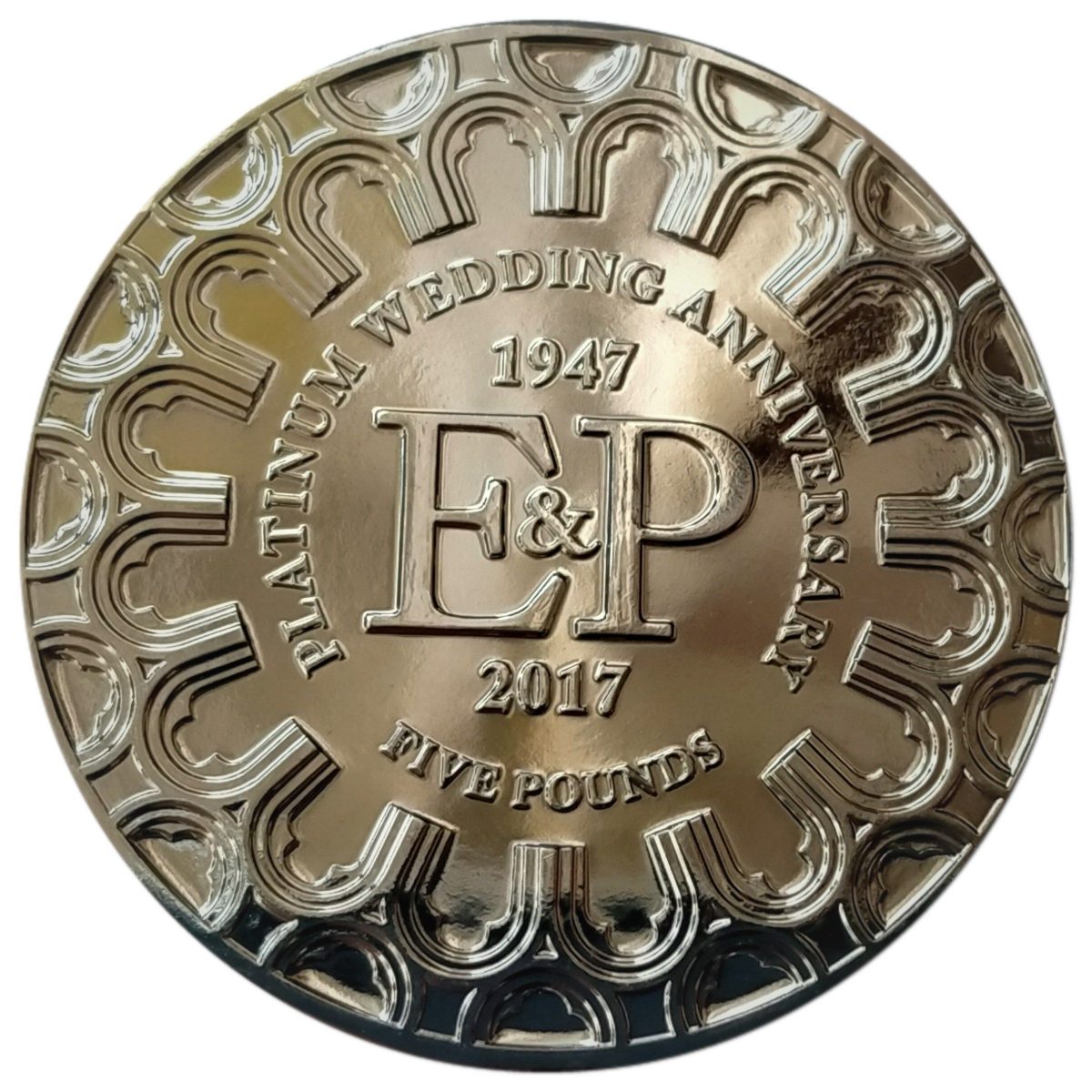 Jersey 5 Pounds - Elizabeth II Platinum Wedding