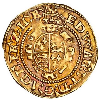 ½ Crown - Edward VI 2nd period; uncrowned bust