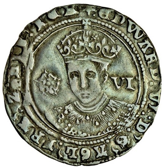 6 Pence - Edward VI 3rd period; fine silver, York obverse