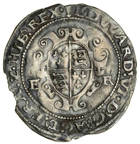 1 Shilling - Edward VI 2nd period; 1st issue