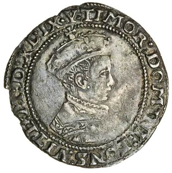 1 Shilling - Edward VI 2nd period; 1st issue obverse