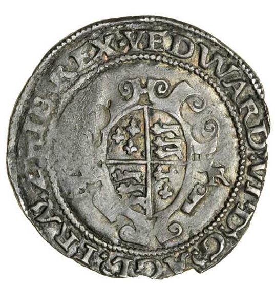1 Shilling - Edward VI 2nd period; 1st issue