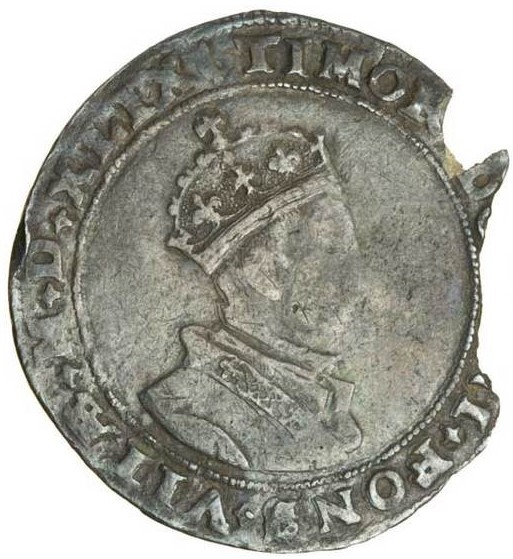 1 Shilling - Edward VI 2nd period; 1st issue obverse