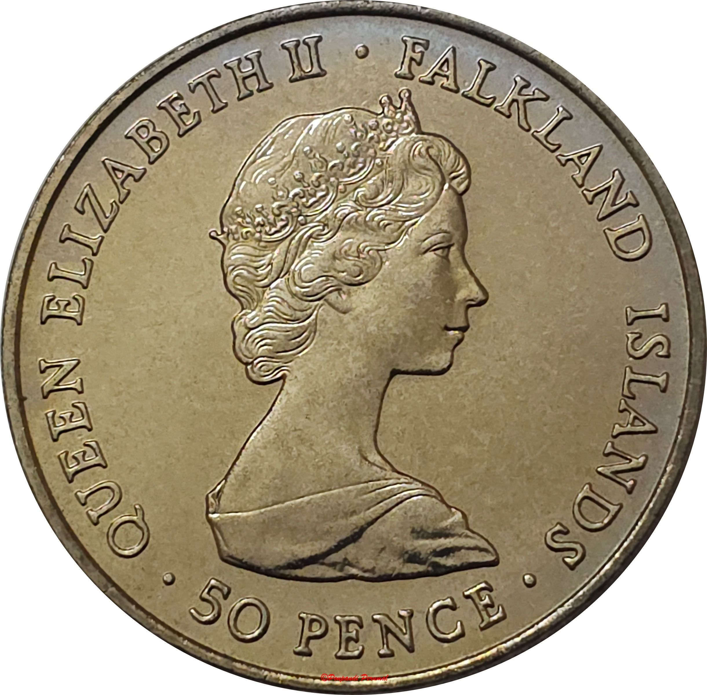 Falkland Islands 50 Pence - Elizabeth II Queen Mother obverse