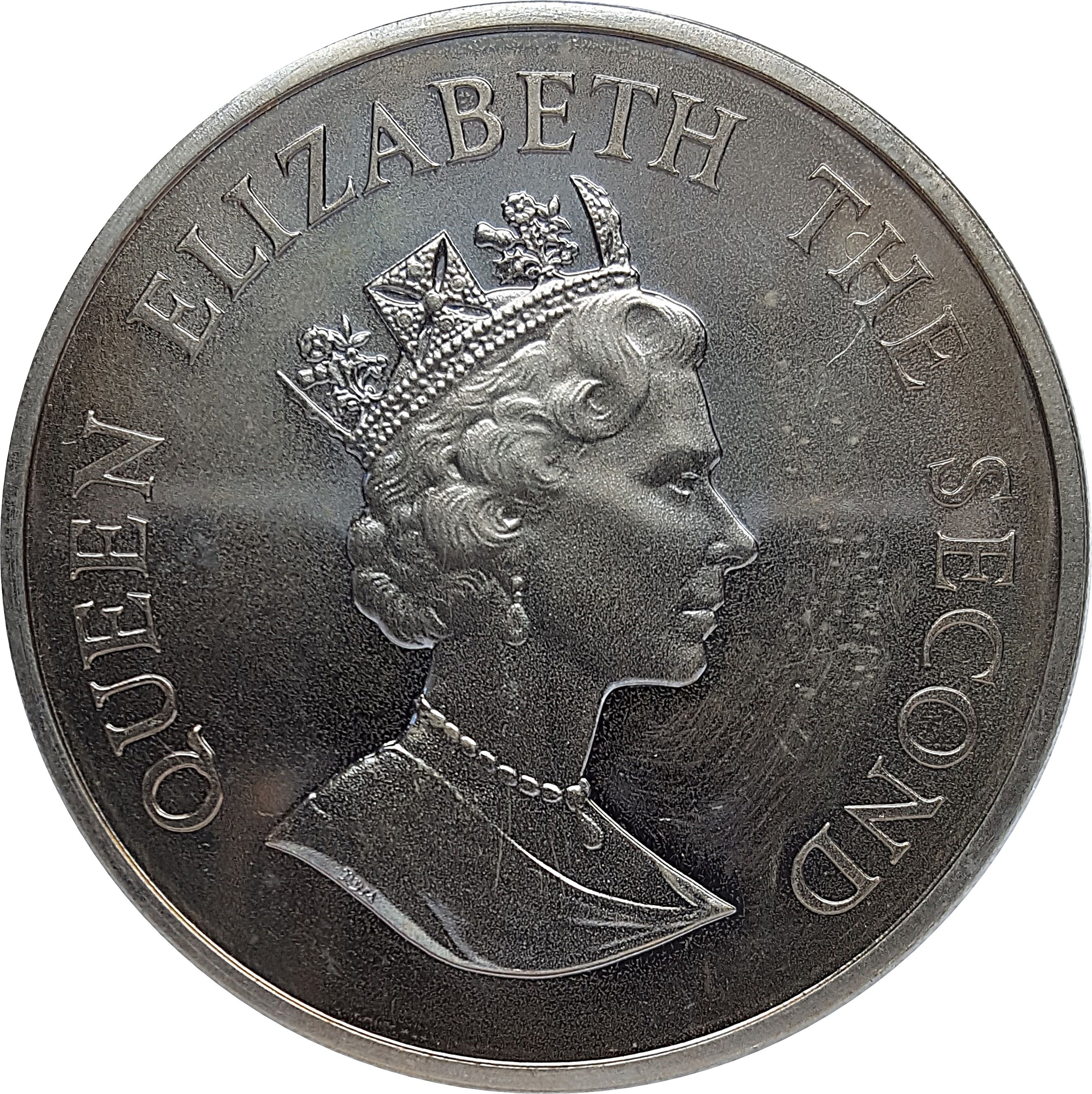 Falkland Islands 50 Pence - Elizabeth II V.E. Day obverse