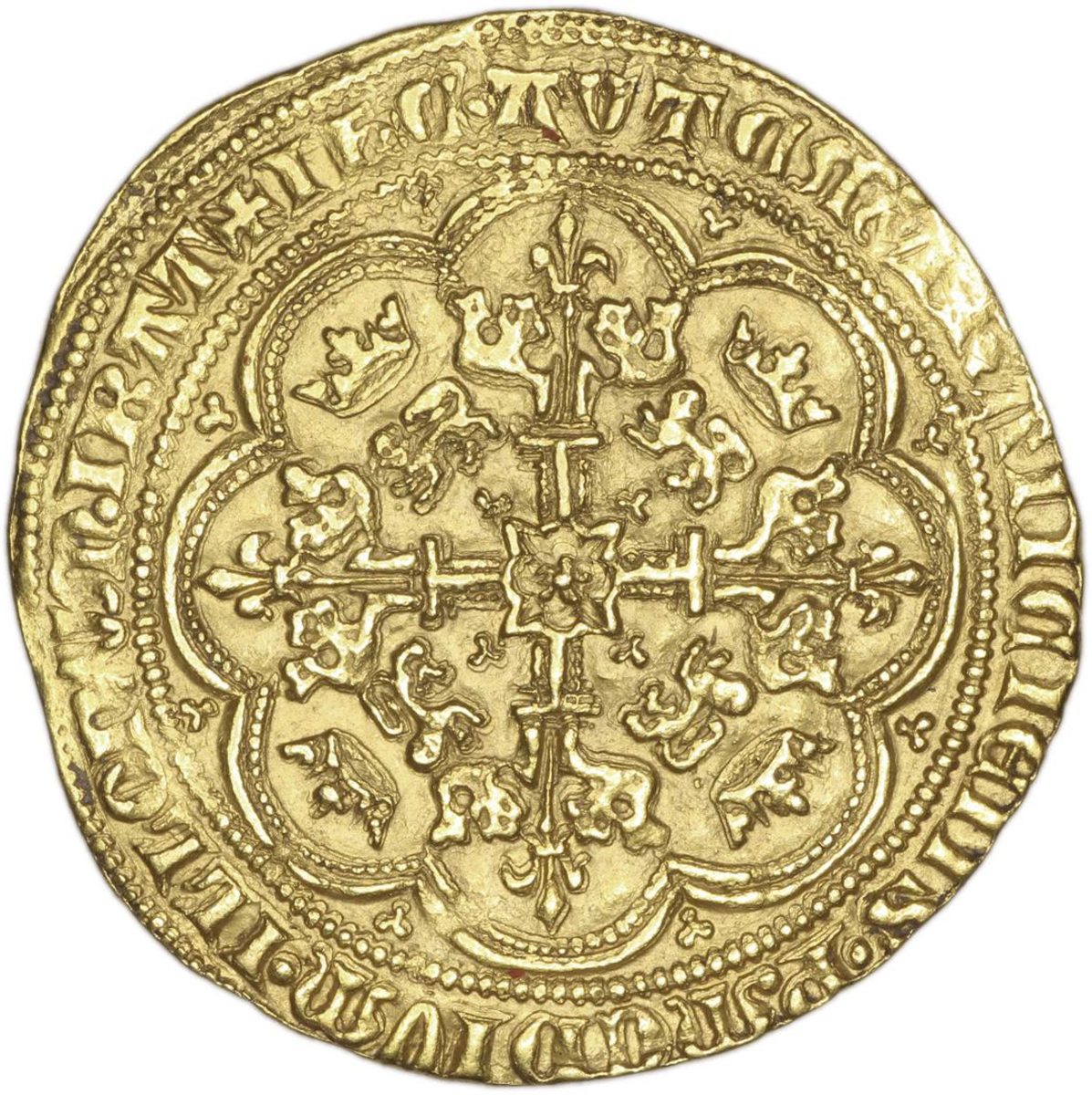 Scotland 1 Noble - David II reverse