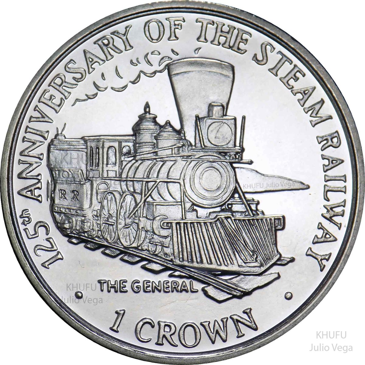 Isle of Man 1 Crown - Elizabeth II The General reverse