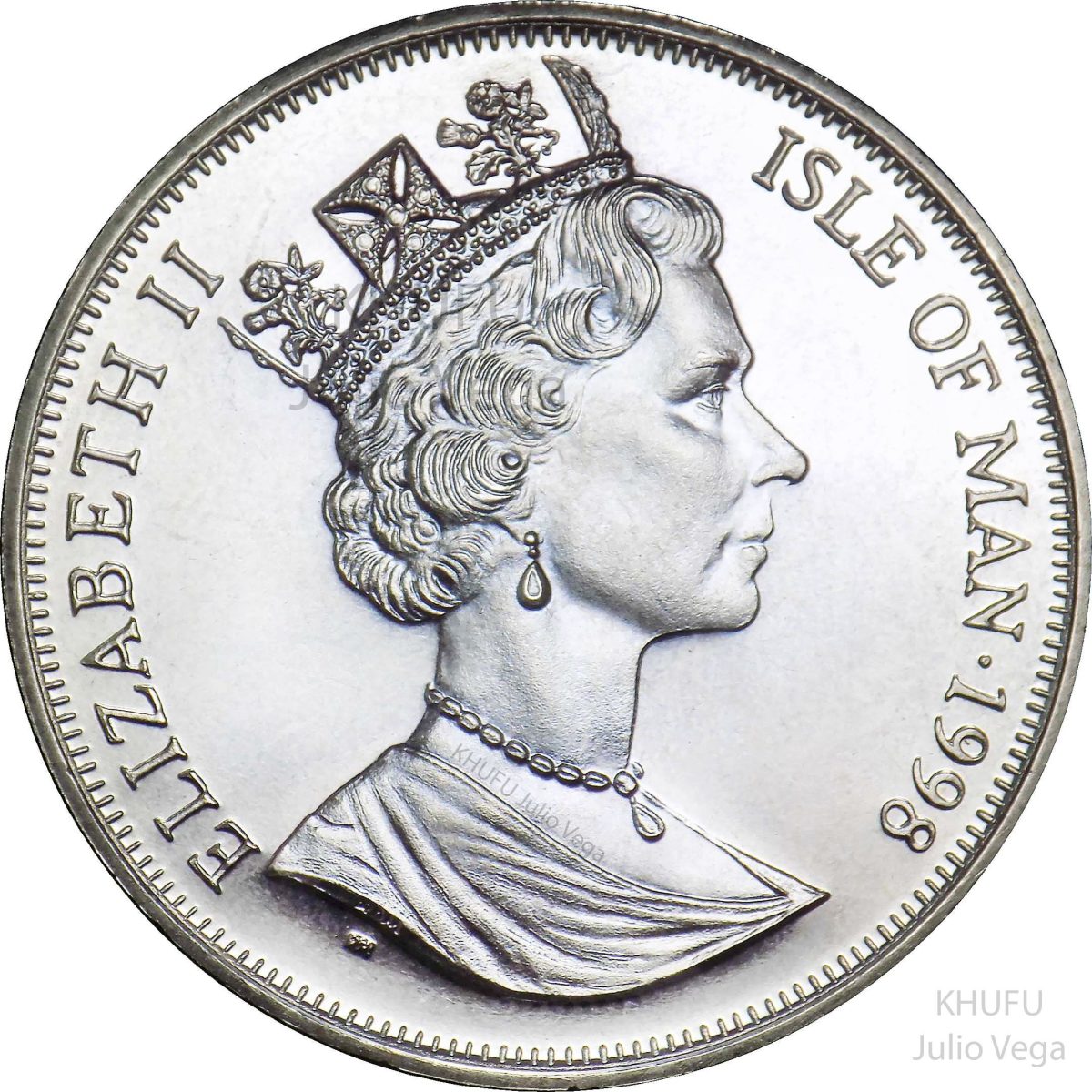 Isle of Man 1 Crown - Elizabeth II The Big Boy obverse