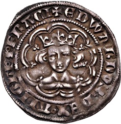 ½ Groat - Edward III Pre-treaty period; York obverse