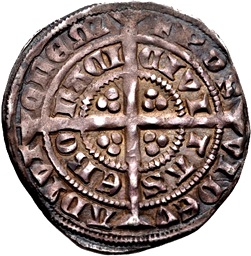 ½ Groat - Edward III Pre-treaty period; York