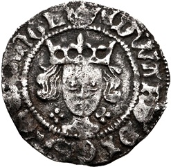 1 Penny - Edward IV 1st reign; Light coinage obverse