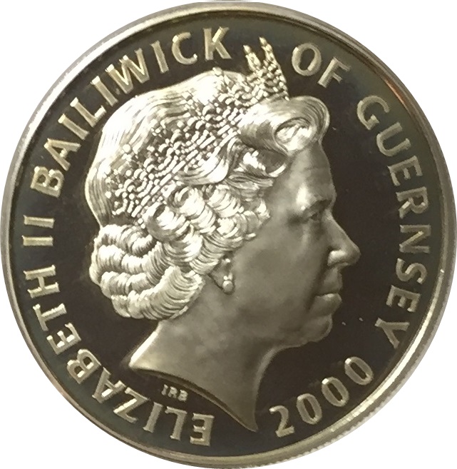 Guernsey 5 Pounds - Elizabeth II 20th Century Monarchs - Silver obverse