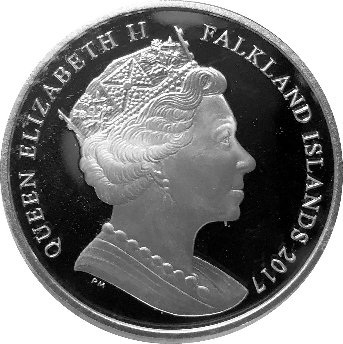 Falkland Islands 1 Crown - Elizabeth II - George V House of Windsor obverse