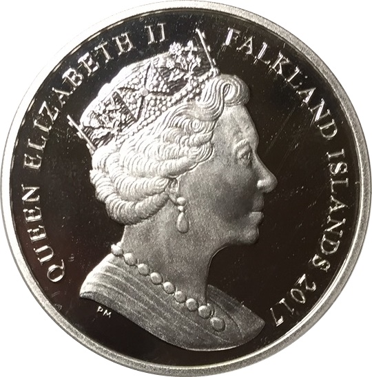 Falkland Islands 1 Crown - Elizabeth II House of Windsor - King George VI obverse