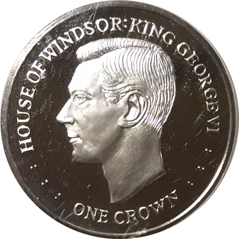 Falkland Islands 1 Crown - Elizabeth II House of Windsor - King George VI reverse