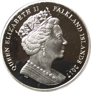 Falkland Islands 1 Crown - Elizabeth II House of Windsor - Queen Elizabeth II obverse