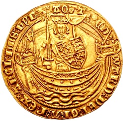 1 Noble - Edward III Treaty period; Calais obverse