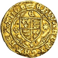 ¼ Ryal - Edward IV 1st reign; Light coinage obverse