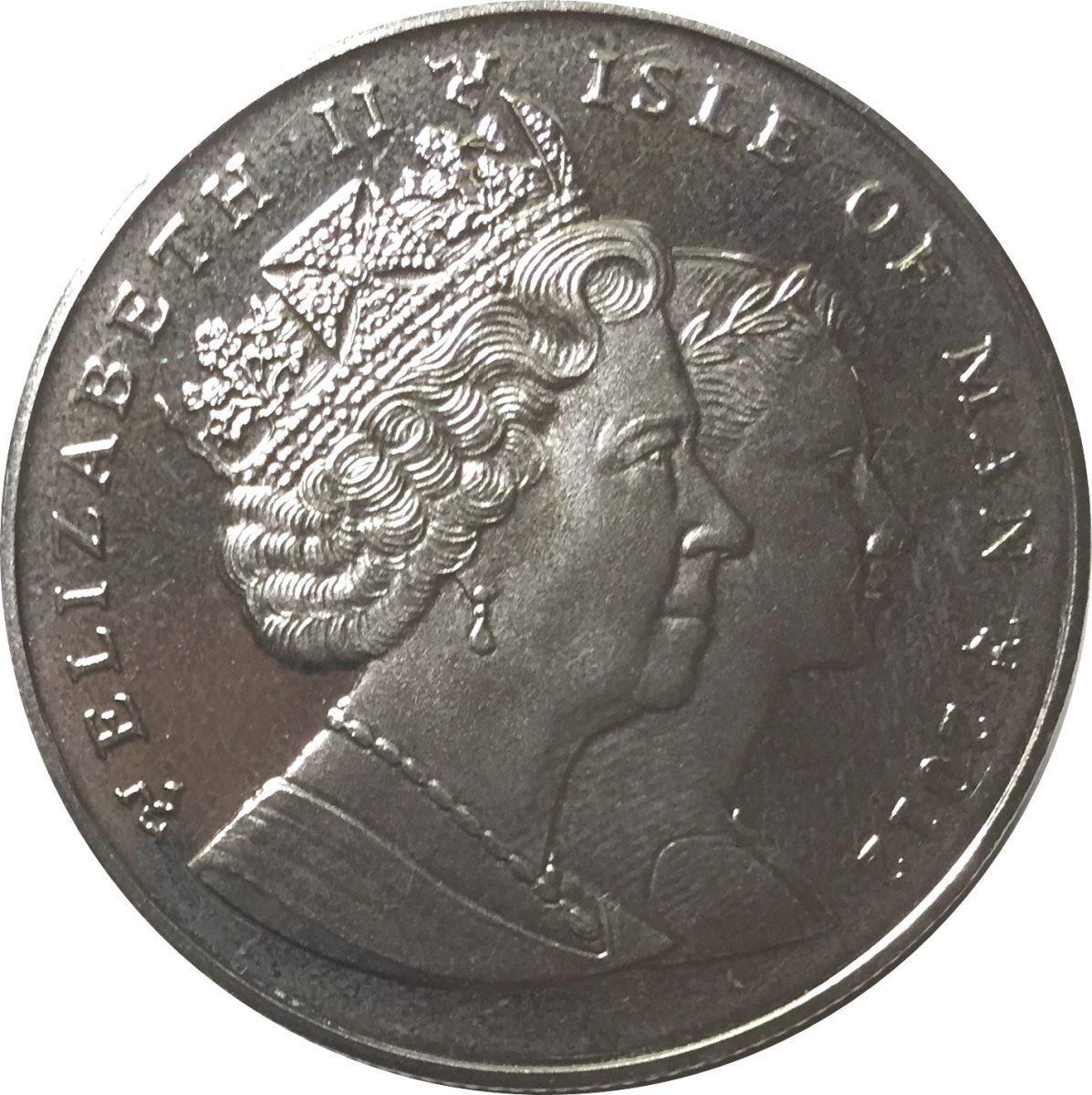 Isle of Man 1 Crown - Elizabeth II London Olympics; Horse Jumping obverse